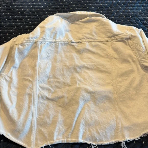 Free People Cream Button-Up Jean Jacket - Picture 4 of 4